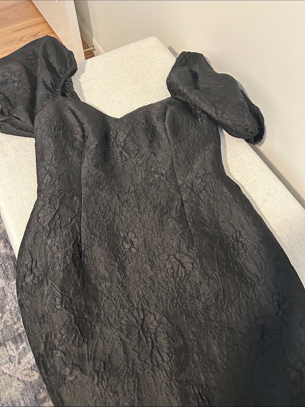 Lilly Pulitzer Black Puff-Sleeve Mini Dress